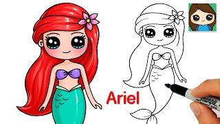 How to Draw Ariel The Little Mermaid ⭐️ NEW