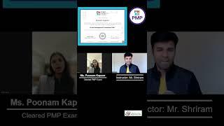 PMP Exam Takeaways - Learn from Certified Professionals - Ms. Poonam Sharing Tips | #shorts