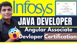 Infosys Java Developer Certification || Angular Associate Developer Certification Free Certificate