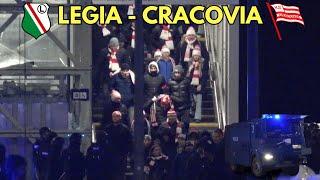 LEGIA - CRACOVIA: Przyjazd kibiców Cracovii do Warszawy, akcja i alarmowo radiowozy Policji