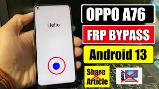 Oppo A76 FRP Bypass Andriod 13 Without Pc | Oppo CPH2375 Google Account Unlock | Share Article 