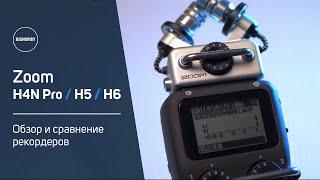 Zoom H4N Pro vs Zoom H5 vs Zoom H6. Сравнение рекордеров