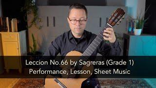 Leccion No.66 by Sagreras and Lesson for Classical Guitar