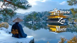 Winter Kinkaku-ji Temple - Peaceful Japanese Zen Music and Ambience - For Meditation, Healing, Sleep