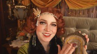 ASMR 1920s Luxury Train Cabin (whispered gossip, newspaper, personal attention)