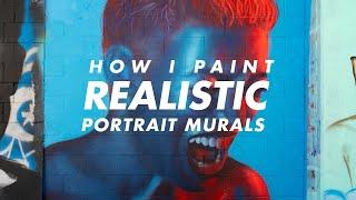 How I Paint Realistic Portrait Murals with Spray Paint