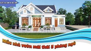 Mẫu nhà vườn mái thái 3 phòng ngủ. ATZ số 275