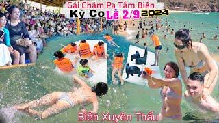 Du lịch Kỳ Co Quy Nhơn xem gái xinh xứ Chăm Pa tắm biển xuyên thấu