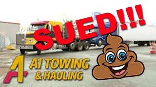 A1 TOWING IS SUED FOR ILLEGALLY TOWING SEMI TRUCKS, HARASSING, AND THROWING POO AT TRUCK DRIVERS!!!