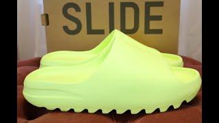 Yeezy Slide Glow Green Review + On Feet & Comparison