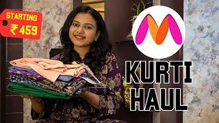 Daily Wear Myntra Kurti Haul | Myntra Haul | Basic With Divya