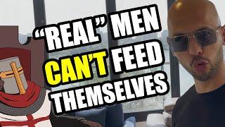 Pathetic "Alpha Male" Thinks Only Women Should Cook (Andrew "Pizza Boi" Tate)