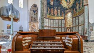 Improvisations on gregorian themes during a traditional mass in Salerno Cathedral