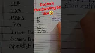 Doctor's Handwriting || Amusing Handwriting || #subscribe #shorts