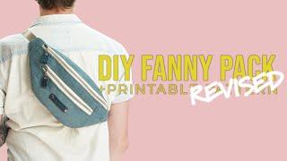 DIY Fanny Pack + PDF SEWING PATTERN (REVISED)(EASY Step-By-Step SEWING PROJECT)