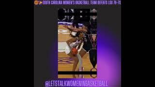South Carolina’s women’s basketball team defeated LSU  76-70 #southcarolinawomensbasketball