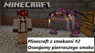 Minecraft z smokami #2 |  Oswajamy naszego pierwszego smoka  |Jak Wytresować smoka w Minecraft mod