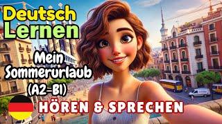 Mein Sommerurlaub A2-B1 | Deutsch Lernen | Hören & Sprechen | Geschichte & Wortschatz