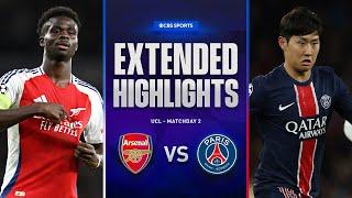 Arsenal vs. PSG: Extended Highlights | UCL League Phase MD 2 | CBS Sports Golazo