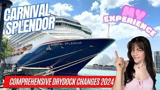 Carnival Splendor Cruise Ship Post-Dry Dock Comprehensive Changes Review