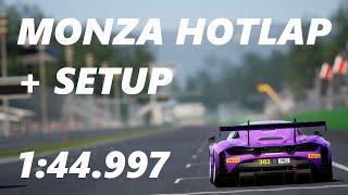 ACC MONZA WORLD RECORD HOTLAP + SETUP | MCLAREN 720s GT3 EVO | 1:44.997 | 1.9.3