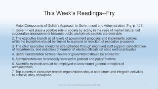 PA 8050 Week 8 Fall 2016 Overview Oct 2016