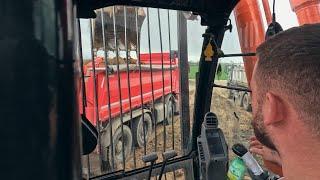 ZX 350 LC-5 Hitachi Excavator in Work Cab View - Timelapse