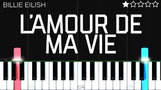 Billie Eilish - L’AMOUR DE MA VIE | EASY Piano Tutorial