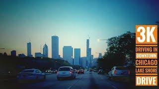 Driving in Chicago Lake Shore Drive 3K