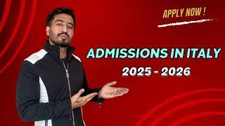 Admissions Open in Italy for 2025 - 2026 Intake