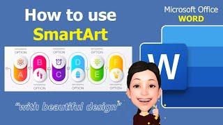 Microsoft Office WORD | How to SmartArt to make beautiful design - 8