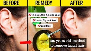 Remove Facial Hair with Old Method | How to use Basanfor hair  Reduction 100%Natural@hsworld9995