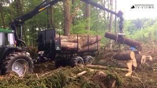 KOTSCHENREUTHER Forsttraktor K175R mit angetriebenen Rückewagen als 8-Rad Ausführung