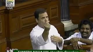 , Rahul gandhi hugs Narendra Modi after his speech,   no-confidence motion against BJP