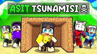 Minecraft'ta ASİTLİ TSUNAMİ vs KIYAMET SIĞINAĞI! 