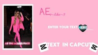 AE inspired text in CAPCUT // aw colouring overlays included // PiinkxFxiry