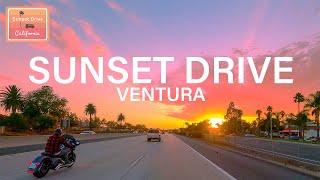 Immersive Sunset Drive on 101 Freeway in Ventura County, California | Relaxing | Chill Out Drive