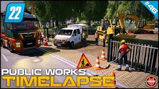  Car Park Demolition Using Komatsu Dozer & JCB Excavator ⭐ FS22 City Public Works Timelapse