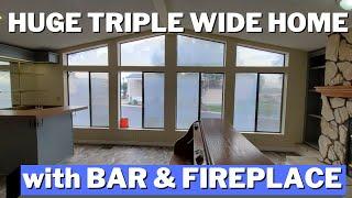 HUGE MANUFACTURED HOME / MOBILE HOME 1,820 SQ. FT. WITH WET BAR AND FIREPLACE FOR SALE. 3 BEDROOMS