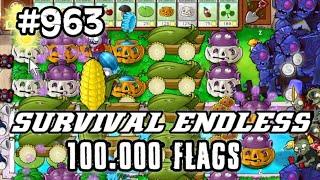 Plants vs Zombies Survival Endless 100000 Flags Part 963 | 19240 - 19260 Flags