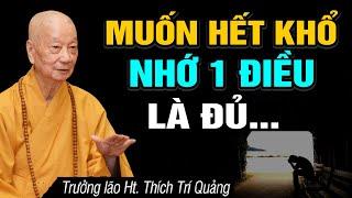 Nghe Thầy Giảng 1 Lần Là Hết Khổ Sống Bình An - HT. Thích Trí Quảng (HAY QUÁ)