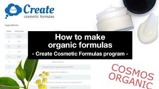 How to make organic formulas - create cosmetic formulas