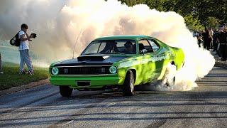 WILD TIMES at a MUSCLE CAR Meet!! *BURNOUTS* - Vantaa Cruising 9/2024