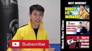 Real Bruce Lee Legs & Calves Workout 1  Straddle Squat