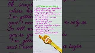 Somewhere Only We Know - Gustixa | Lyrics Handwriting Nga Lee
