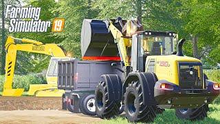 DIGGING DIRT TO BUILD A POOL | FS19 (Construction Company)