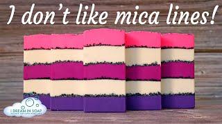 Mica line alternative, cold process soap making tutorial