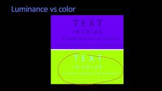 Luminance vs Color