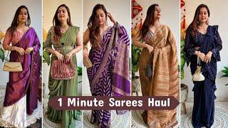 1 Minute Ready to Wear Saree Haul | Party Wear Pre-Draped Saree | Amazon | Mahima Giri