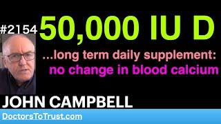 JOHN CAMPBELL | TOP HIT 24: 50,000 IU D …long term daily supplement:  no change in blood calcium